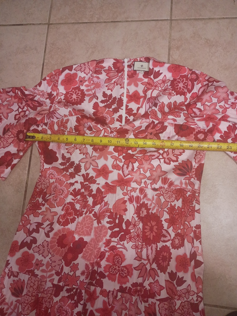 Tuckernuck Red and Pink Floral Maxi Dress - Picture 8 of 11